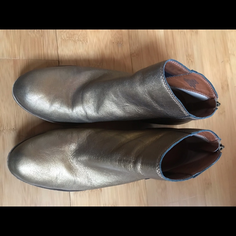 Gold booties